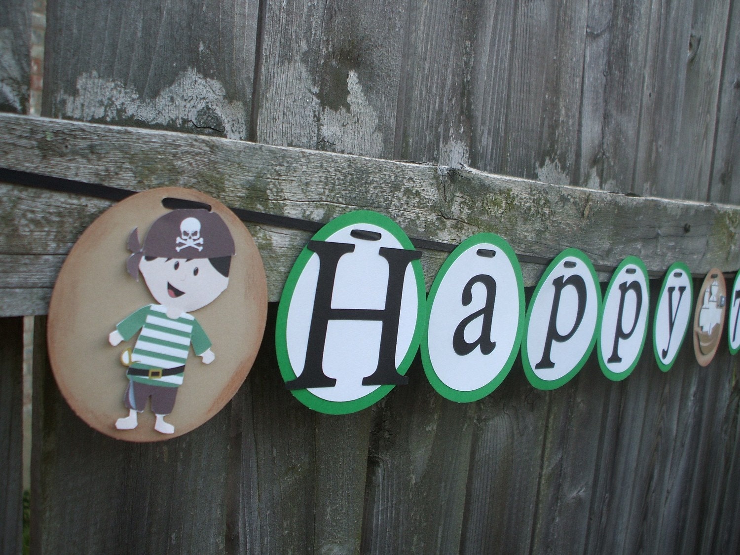Pirate Birthday banner ( You choose the color)