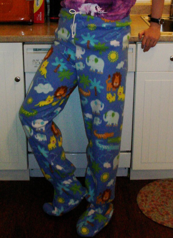 footed pajama bottoms for adults