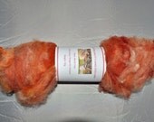 Hand-dyed Welsh Ewe Fibre Batts in Tangerine Dreams Colourway