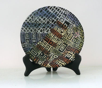 Modern Abstract hand formed porcelain plate