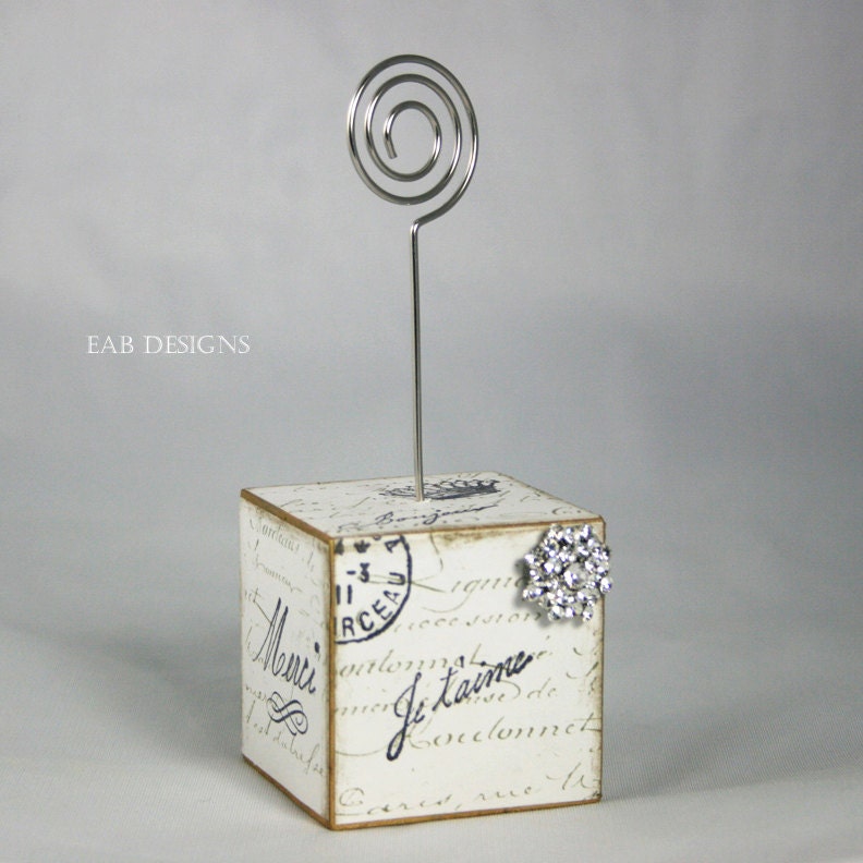 Place Card Holder, Photo Holder, French, Paris