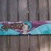 Folk Art Angel Original Painting 24" x 5 1/2" on Salvaged Wood