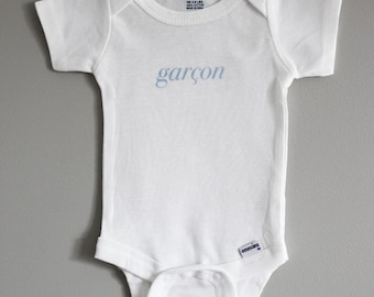 Garcon French Baby Onesie