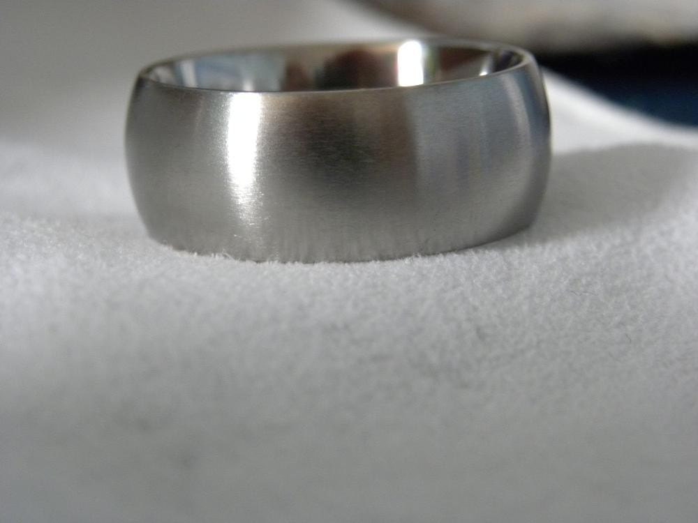 Titanium Ring Wedding Band Domed Matte