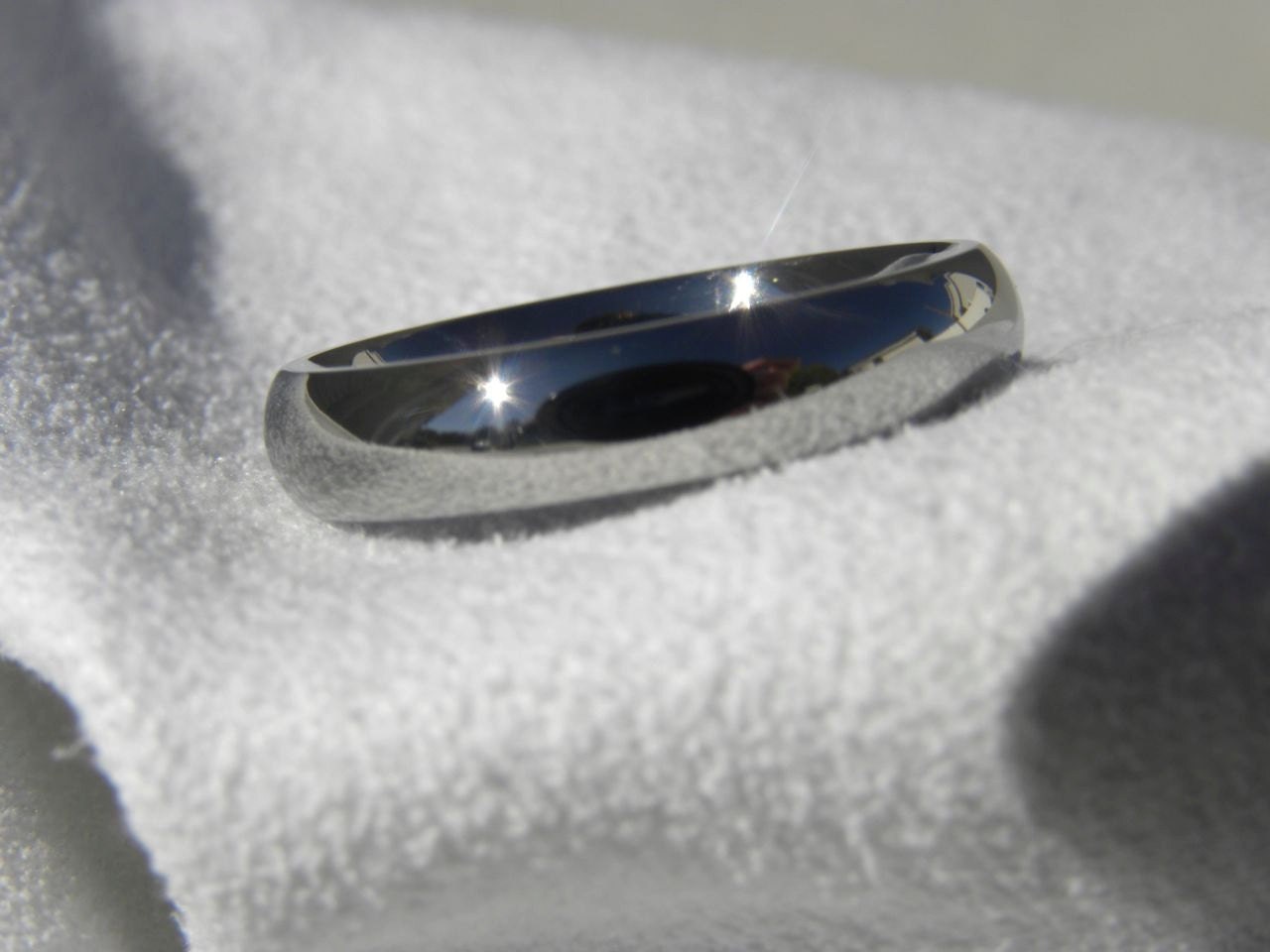Titanium Ring 4mm Domed Profile Polished Classic Look