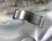 Titanium Rose Gold Wedding Band or Ring Made to Order