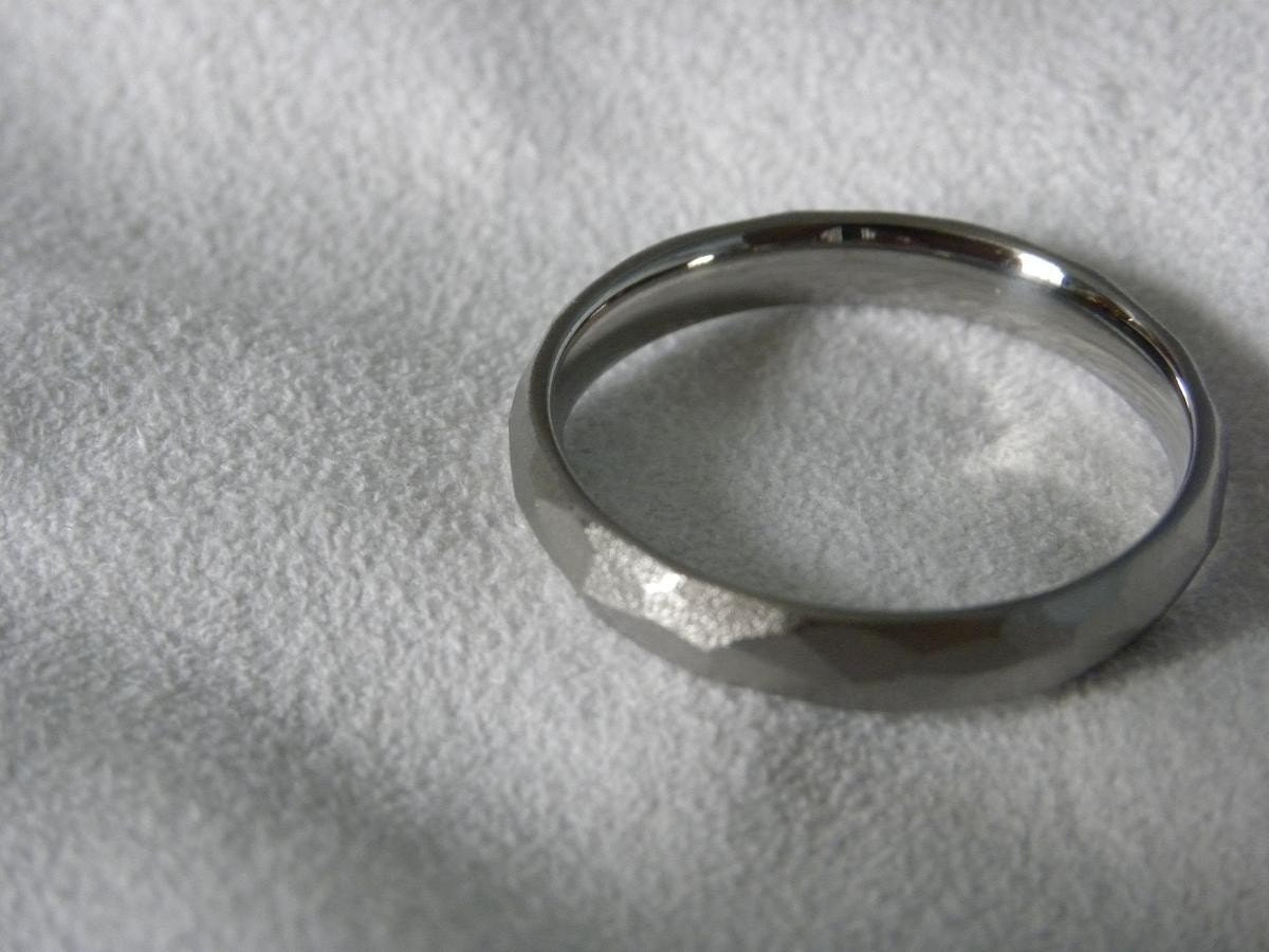 Titanium Ground Profile Ring or Wedding Band