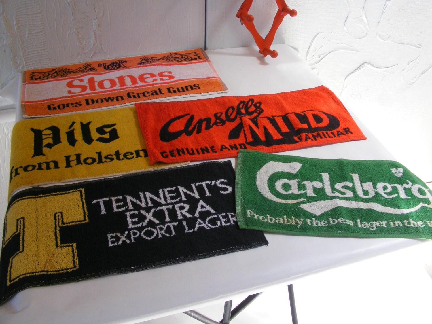 Vintage Set of 5 British Pub Bar Towels by RiverBazaar on Etsy
