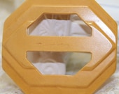 Vintage 30s Geometric Butterscotch Bakelite Belt Buckle