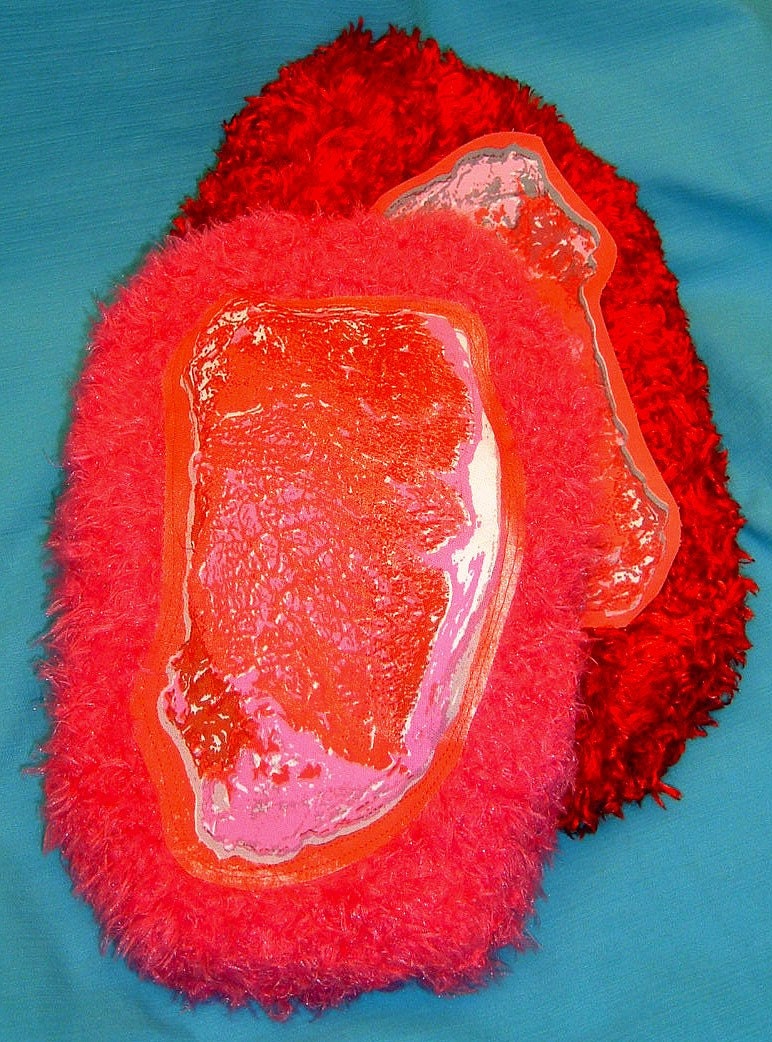 Ache Steak Microwavable Heating Pad / Ice Pack - Handmade