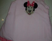 Pink Gingham Miniie Mouse jumper dress