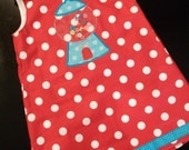 Red and aqua dot BUBBLEGUM dress