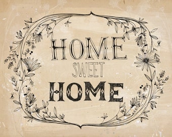 home sweet home 5x7 archival art print