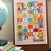 Vintage Alphabet fine art print - a Sweet William illustration on archival paper.