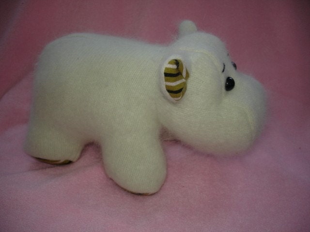 Hippo Stuffed wool Sewing Pattern PDF