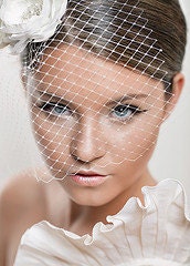 Birdcage Veil Ivory or White Russian Netting