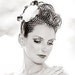 Birdcage Veil and Bridal Hair Flower Fascinator Diamond White "Whimsical Design"