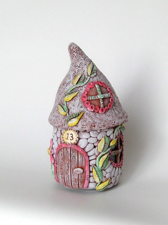 JAR House with lid for Gnome or Fairy by Tanya Besedina made to order