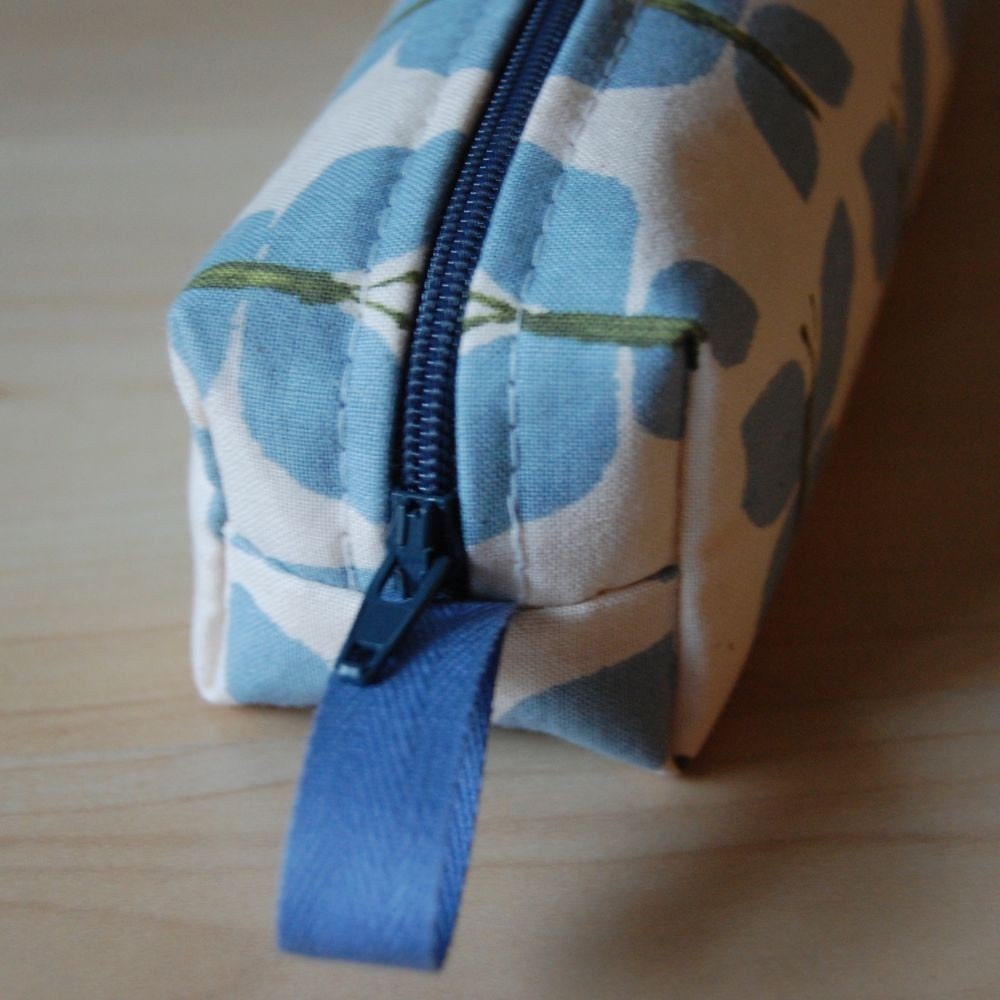 Blue Butterflies Sm CA Roll (Pencil or Makeup Case)