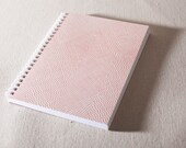 Spiral Bound Letterpress Workbook - Gazar pattern, 100 percent PCW paper, WL01