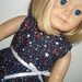 Navy Blue dress with Red, White and Blue stars / doll clothes fits American Girl doll