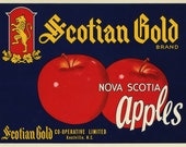 Scotian Gold Nova Scotia Apple Fruit Crate Label