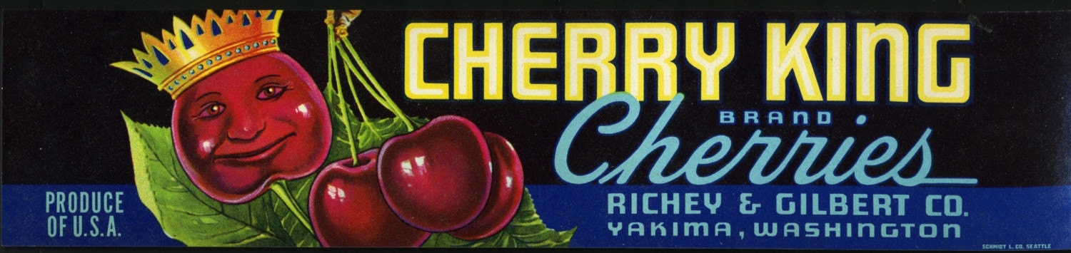 Cherry King Yakima Crate Label