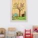 NEW A3 Size: Cute Snail, Squirrel and pink Owl collage poster print on wooden background