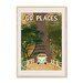 Vintage Volkswagen Camper Bus Collage Poster Print, Redwoods, Go Places, Chandelier