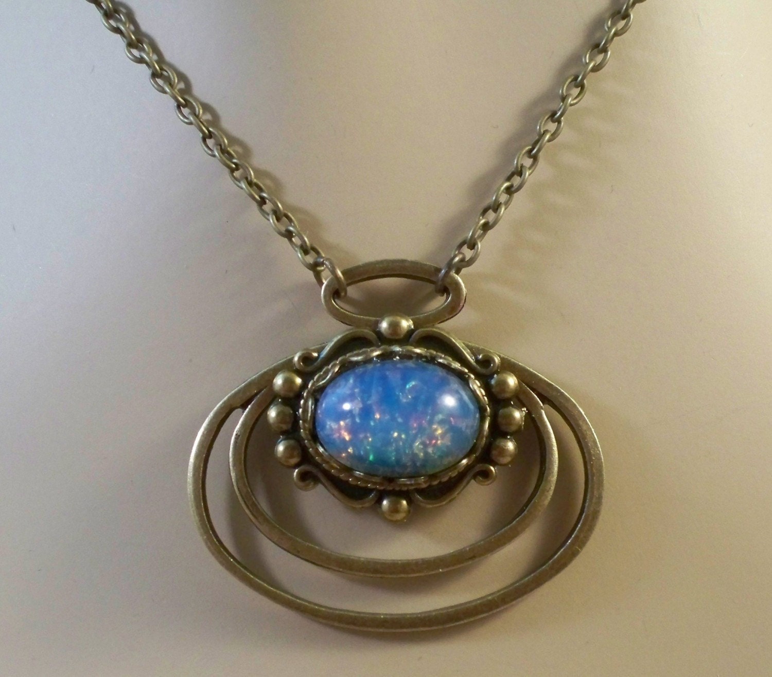 Gorgeous Light Blue Swirled Pendant