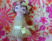 Shelly Jean Large Yellow Cloth Paper Doll Vintage Inspired