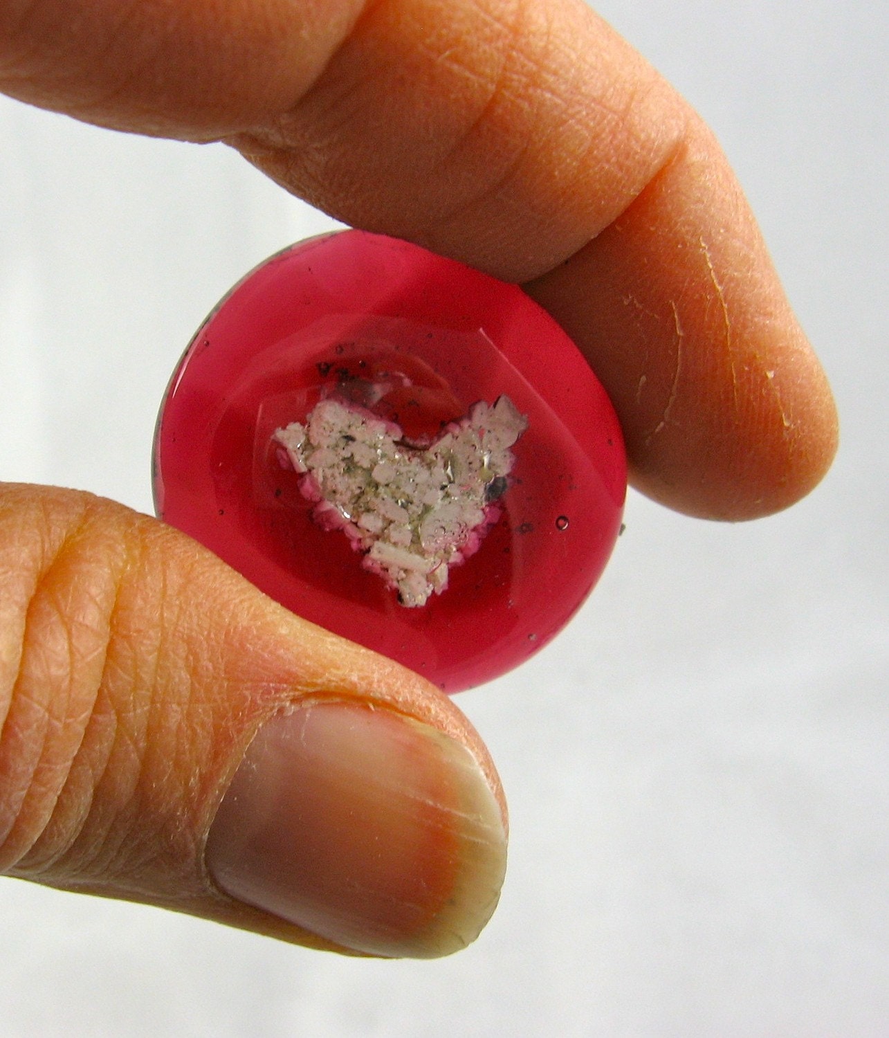 5 Pocket Stones, Memorial Keepsake fused glass Pieces with Pets Ashes