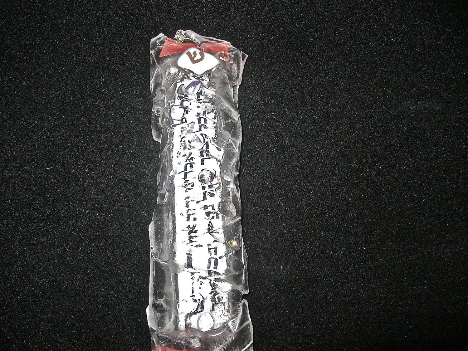 Wedding Shards Mezuzah Fused Glass