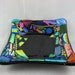 Colorful Dichroic Explosion fused glass multi purpose dish