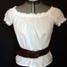 White Costume Chemise Blouse Peasant Top