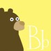 B is for Bear Animal Alphabet Print