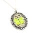 Yellow Butterfly Necklace, Cameo Necklace, Nature Illustration, Insect Pendant