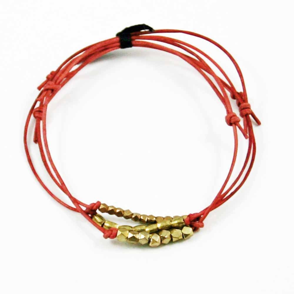 Leather Friendship Bracelets Red Leather Beaded Bracelets Set Of Three Sundance Jewelry Adjustable