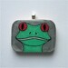 Green Tree Frog - Wood Rectangle One of a Kind Nature Art Pendant