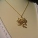 Vintage Lotus Necklace Upcycled Brooch with Layered Petals Unique Gift