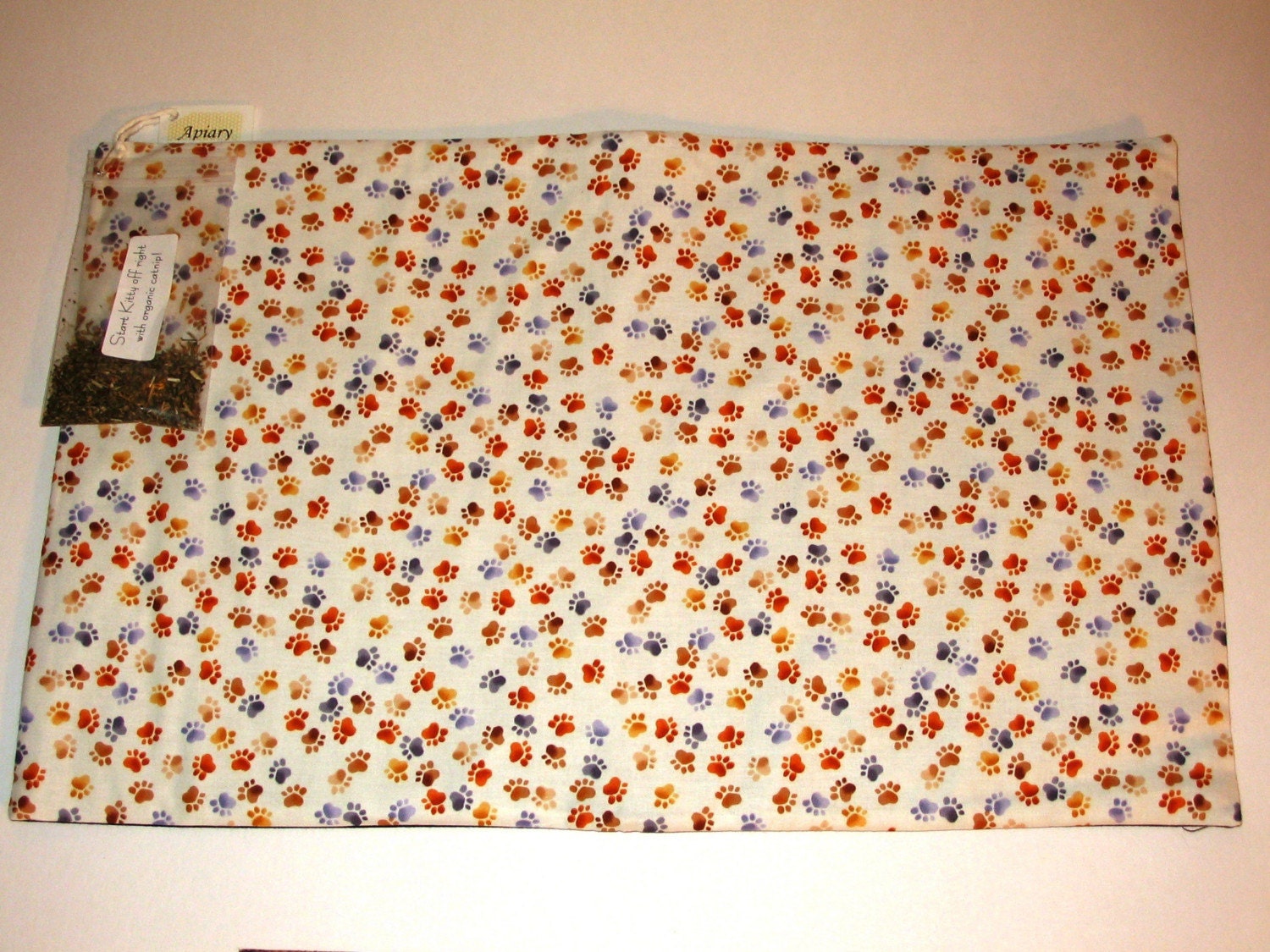 Neutral Pawprint Catnip Activity Mat