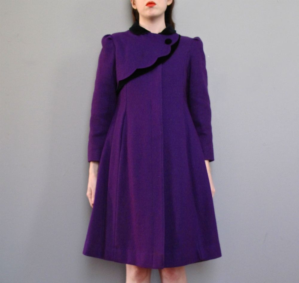 vintage ROYAL PURPLE rothschild coat XS S