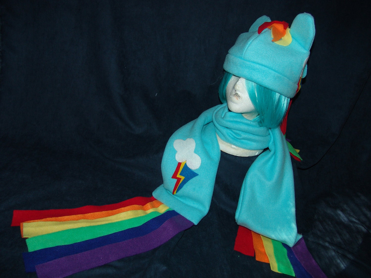 My Little Pony RAINBOW DASH Fleece SCARF Pegasus Friendship is magic MlP FiM