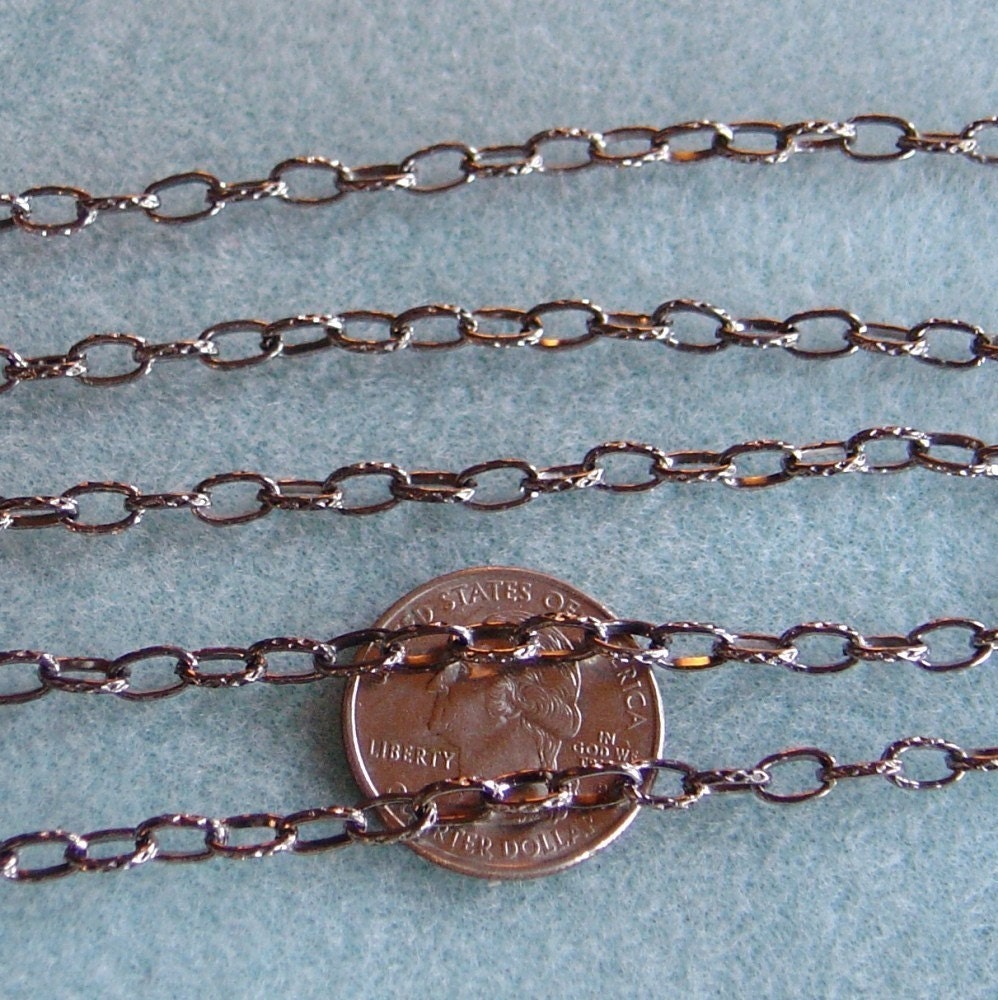 4ft Gunmetal Textured Cross Link Chain 4.5mm x 7mm 371-3u0