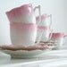 pink P.K. Silesia antique tea cup set