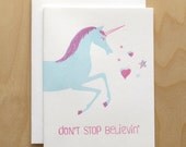 Unicorn Letterpress Card