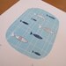 Modern Fish Letterpress Print