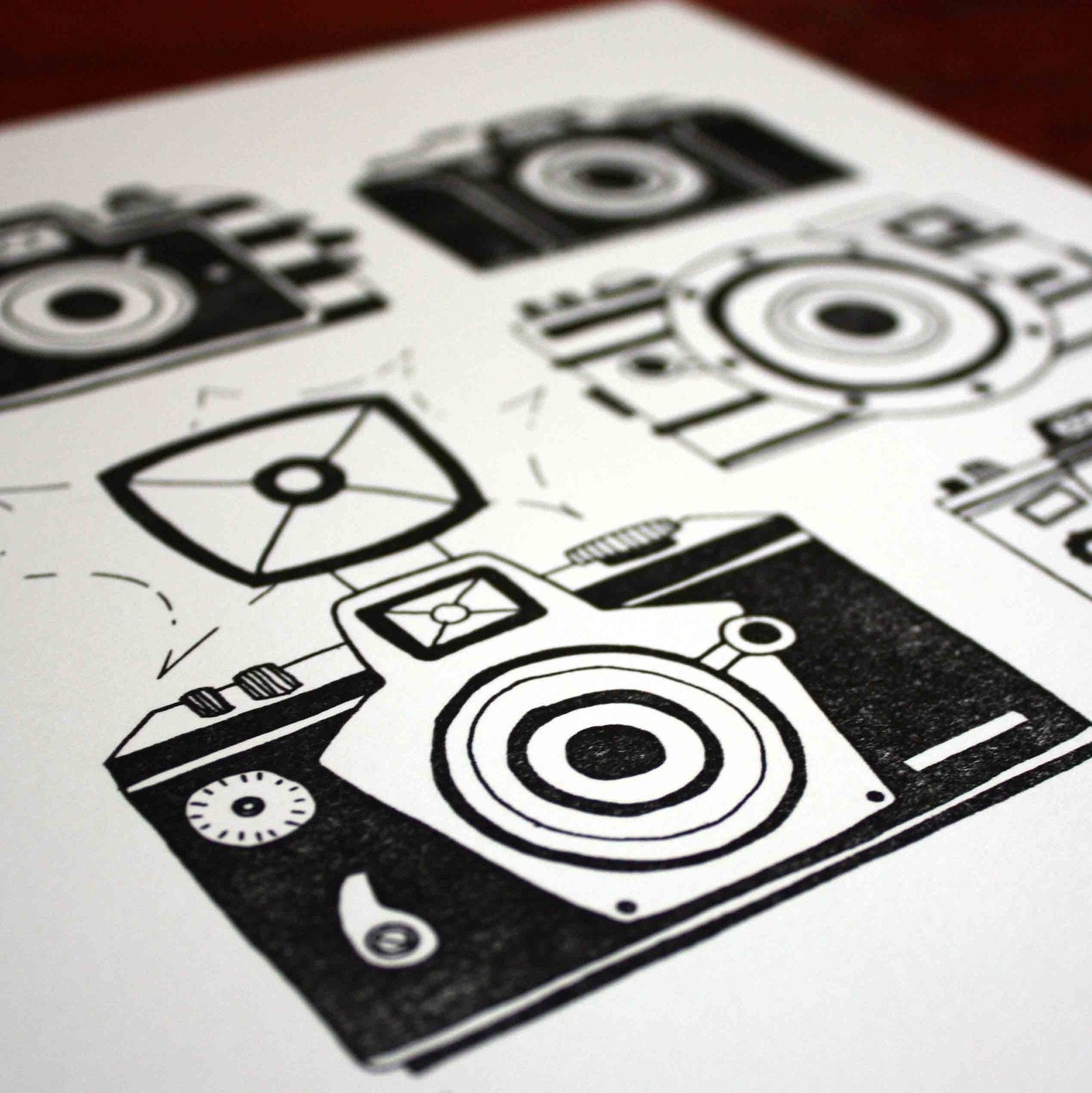 CAMERA Letterpress Art Print