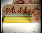 Letterpress Recipe Cards and Recipe Box