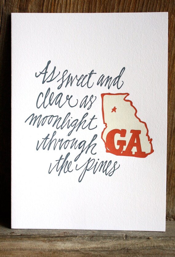Georgia Letterpress Print Limited Edition